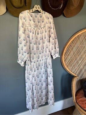 puff lace sleeve dress Lovers Lane Lace Trim Puff Sleeve Dress White